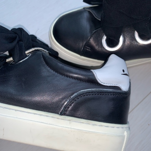 Voile Blanche Vintage Leather Platform Sneakers B&W Size 40 (US 9.5) - Picture 13 of 14